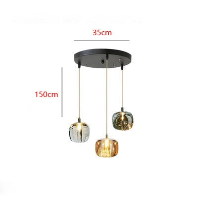 STRAK Nordic Pendant Lights Creative Decore Crystal Led Lamp Suspension Luminaire Restaurant Indoor Lighting Fixtures Ul