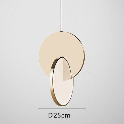 Ring Led Pendant Lighting Modern Geometric Circle Gold Iron Decorative Indoor Small Hanging Lamp Dining Room Bedroom
