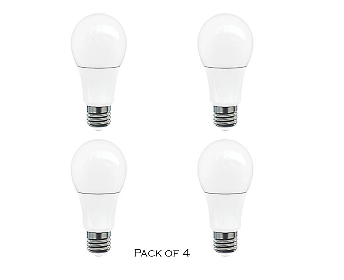 STRAK A19 LED Bulb 10W, Non-Dimmable, 800lm, 60W Equivalent, 4000K Natural White, CUL/UL listed, High CRI(83) Pack of 4